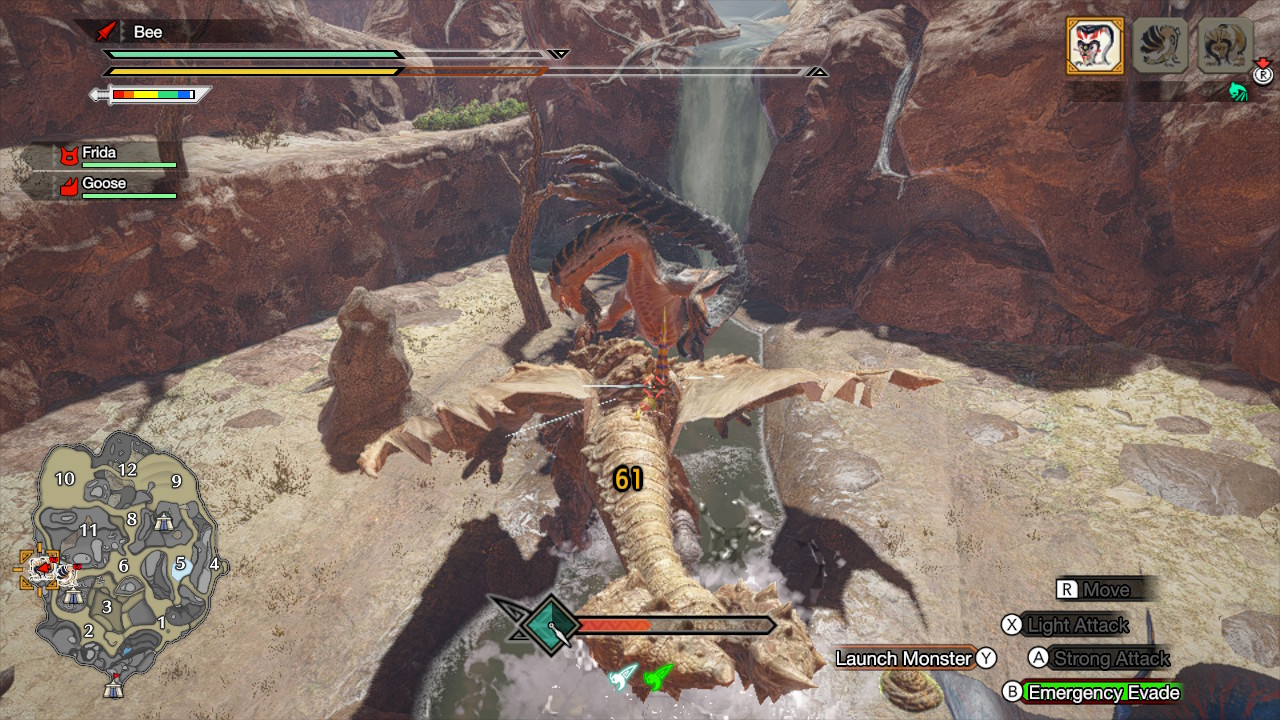 Riding a Diablos, Bee crashes into an Almudron