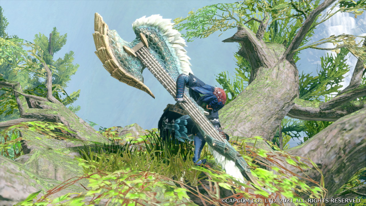 Bee posing with an electric guitar shaped hunting horn.